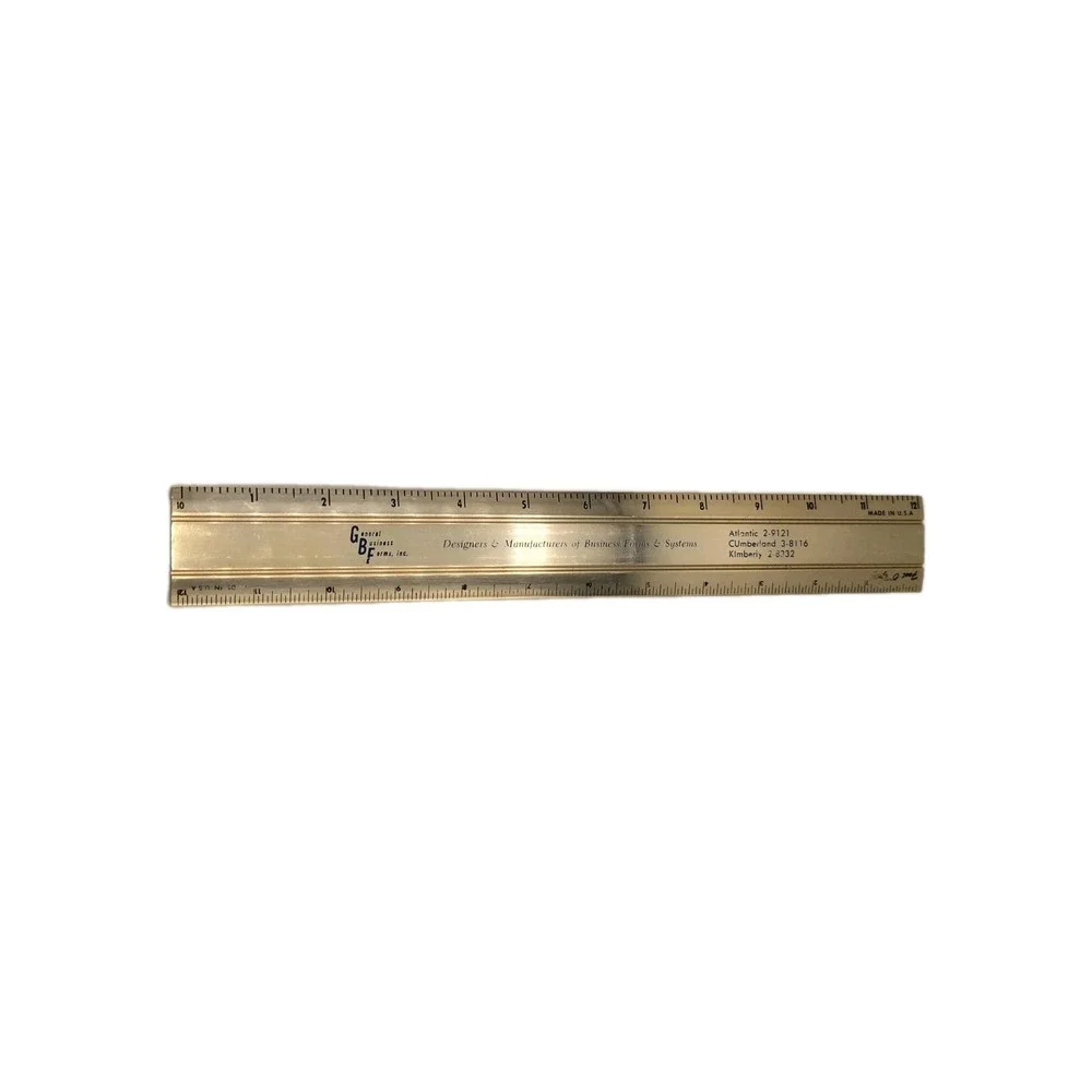 Solid Brass Desk Ruler 12